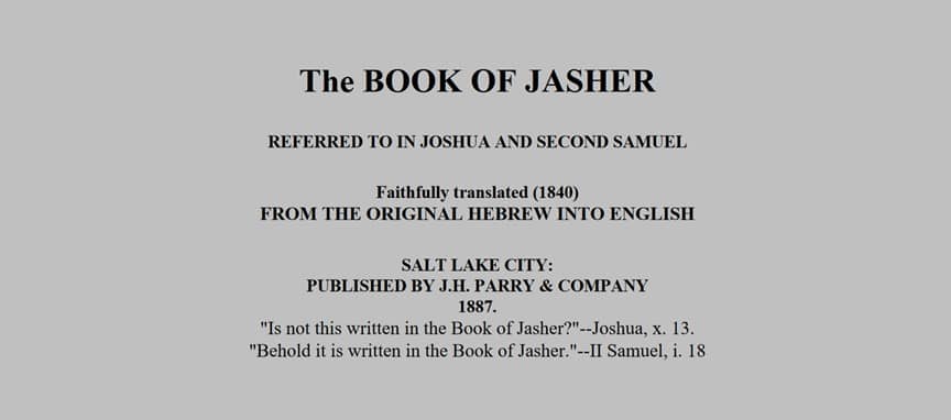 The Book of Jasher